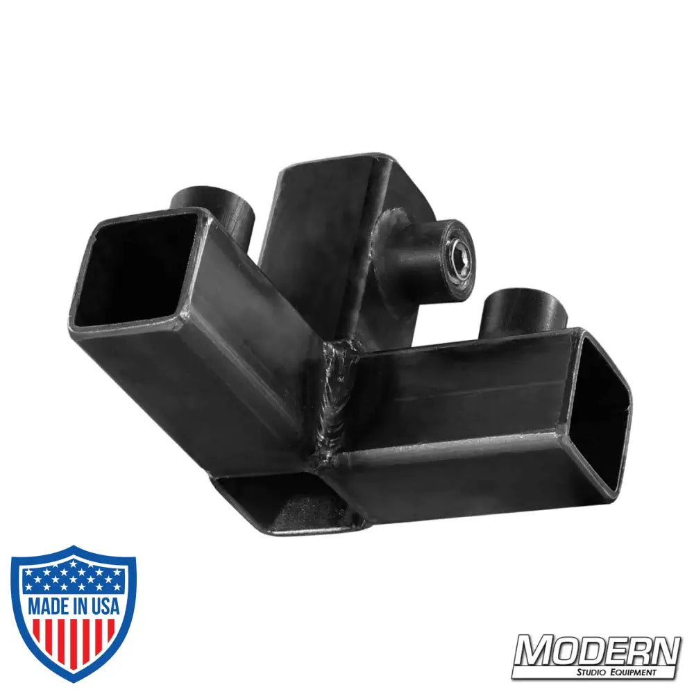 3-Way Pass Through Corner For 3/4-Inch Square Tube - Black Zinc