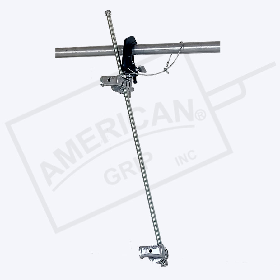 American Baby Pipe Clamp (Stage Type C Clamp) with Head and 40-inch Arm and 5/8-inch Tube Safety