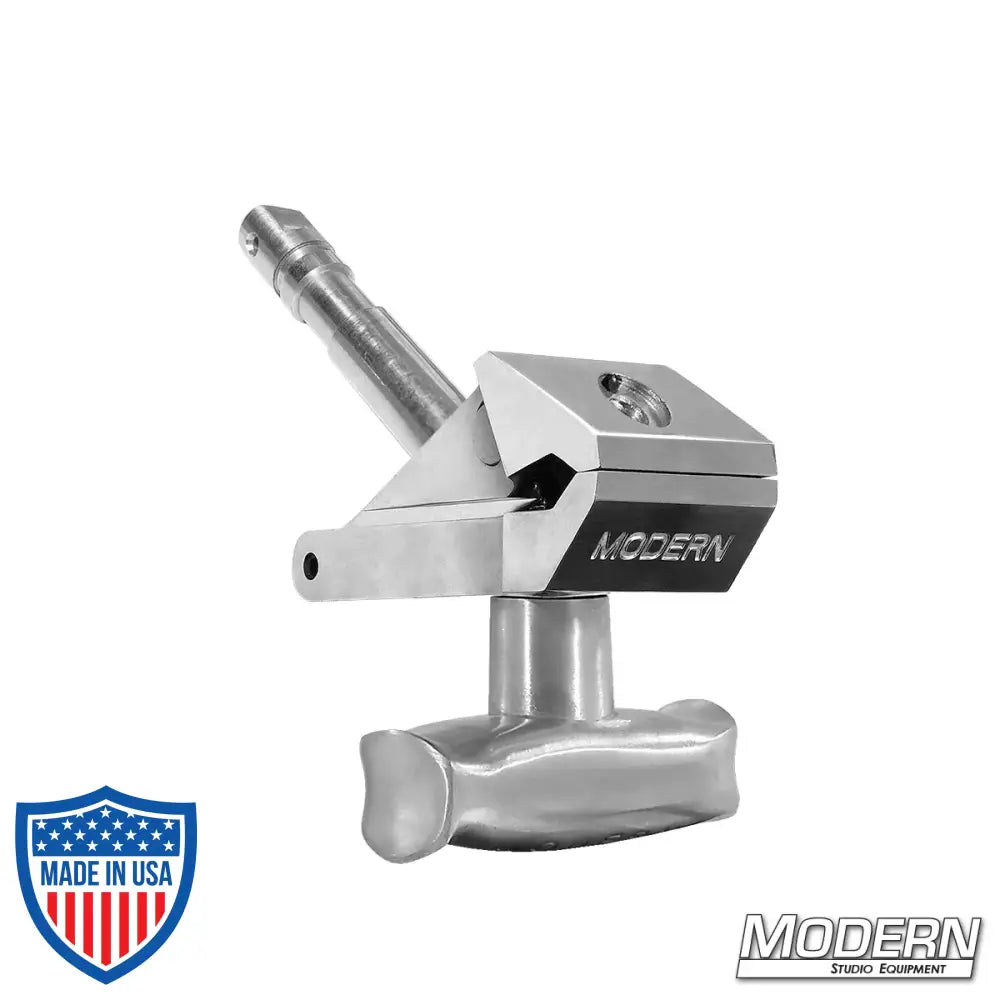Die cast aluminum Big Bite Baby clamp with positional 5/8" baby pin, ideal for film grip and rigging tasks.