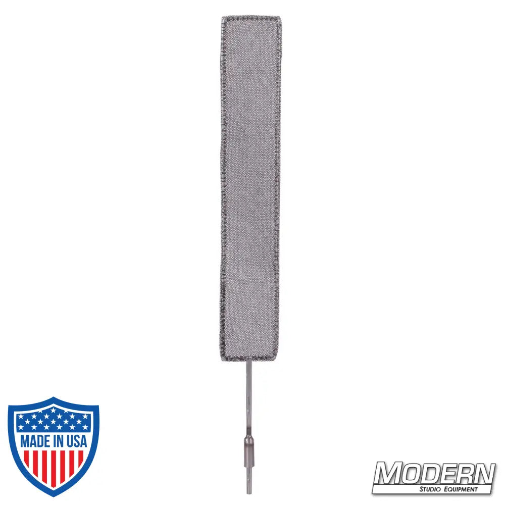 2" x 12" finger frame with fabric cover for film grip and rigging, reduces light without altering pattern or color temperature.