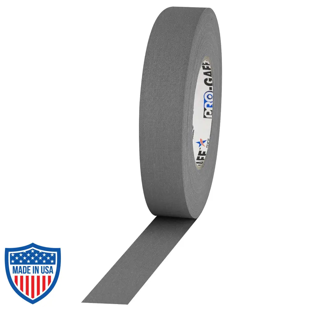 Pro Tapes® 1-inch Gaff Tape in black for film grip and rigging, ideal for bundling, marking, and temporary holding tasks on set.