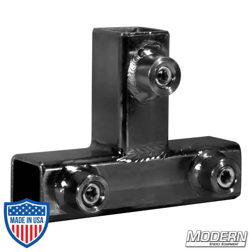 Tee For 3/4-Inch Square Tube - Black Zinc