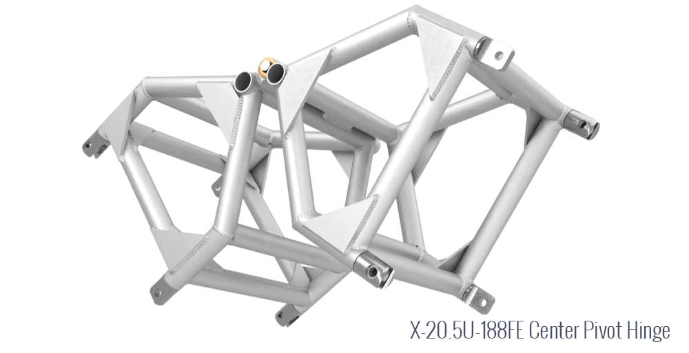 XSF 12-inch x 18-inch Aluminum Utility Truss with Steel Fork End Bookend Hinge and Center Pivot