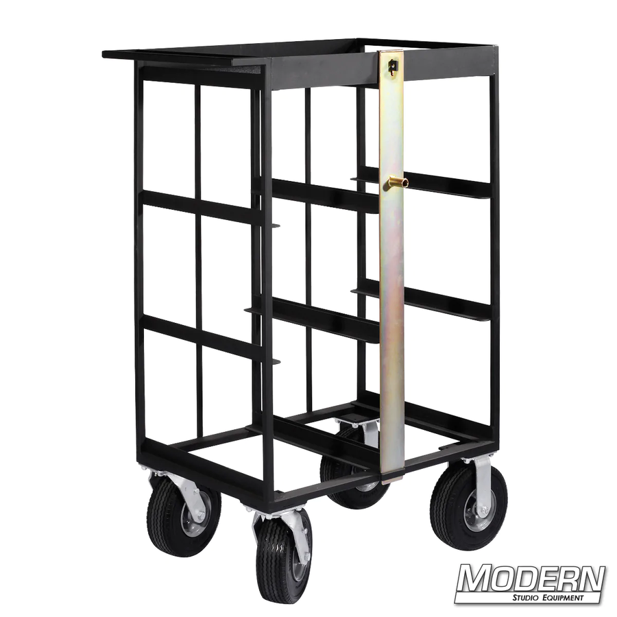 6 Place Milk Crate Cart Complete with Locking Bar - Without Crates