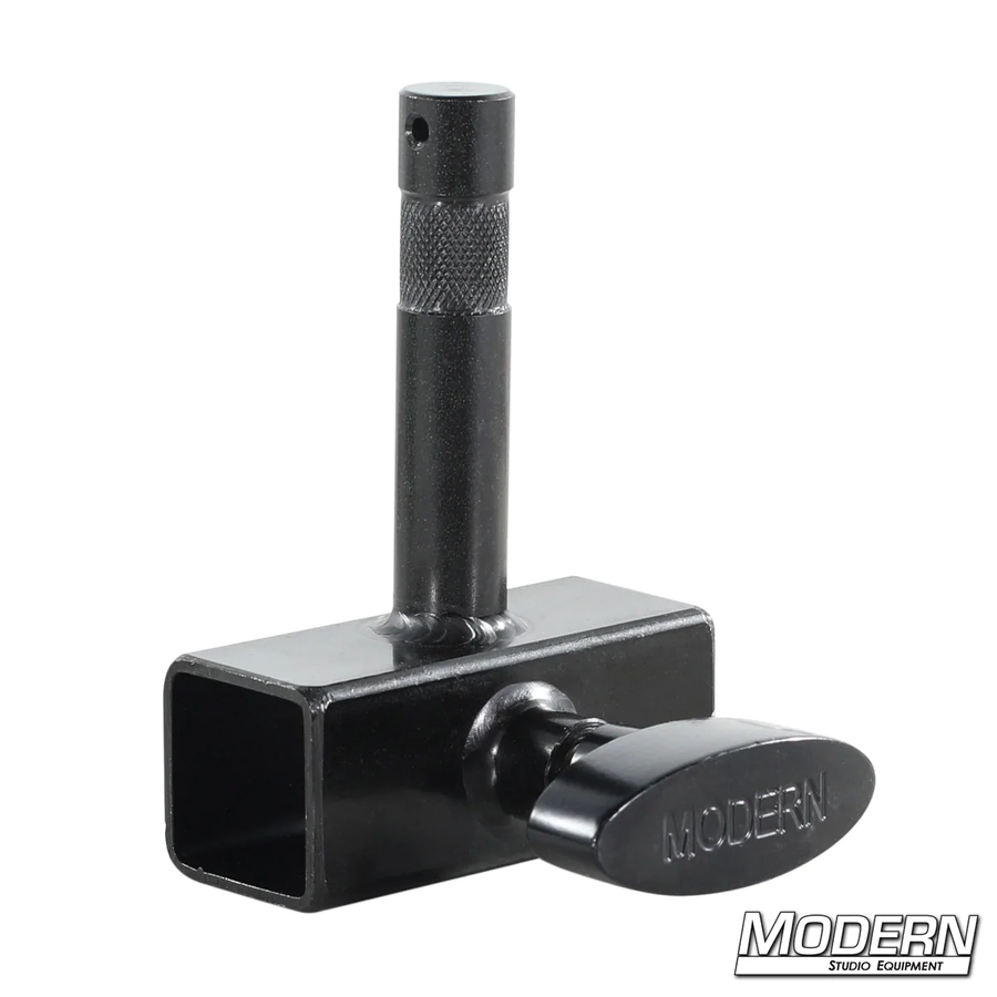 Slider with Baby Pin for 1-inch Square Tube - Black Zinc with T-Handle