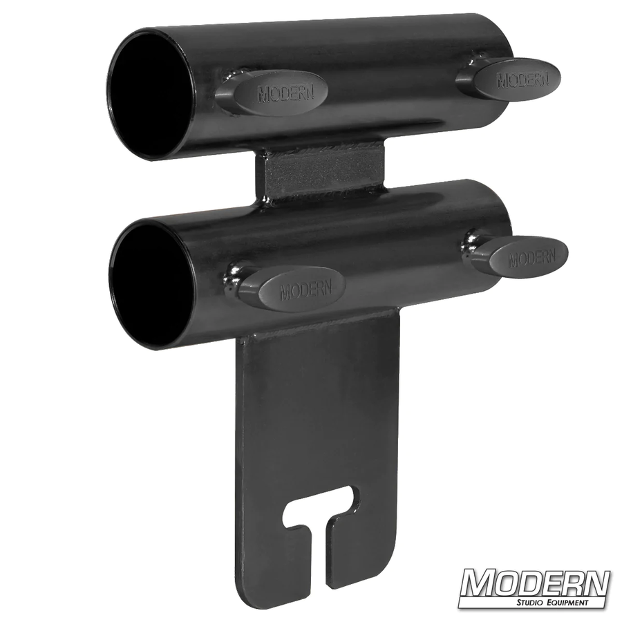 Wide Over and Under Ear for 1-1/4-inch Speed-Rail® - Black Zinc with T-Handles