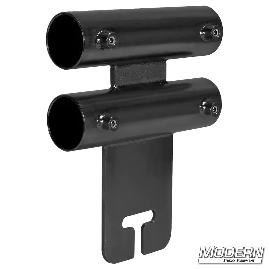 Wide Over and Under Ear for 1-1/4-inch Speed-Rail® - Black Zinc with Set Screws