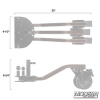 Folding Rolling Spider Base for stable film grip and rigging, 8-3/4" height, 25lbs weight, 36" footprint, 23" folded base