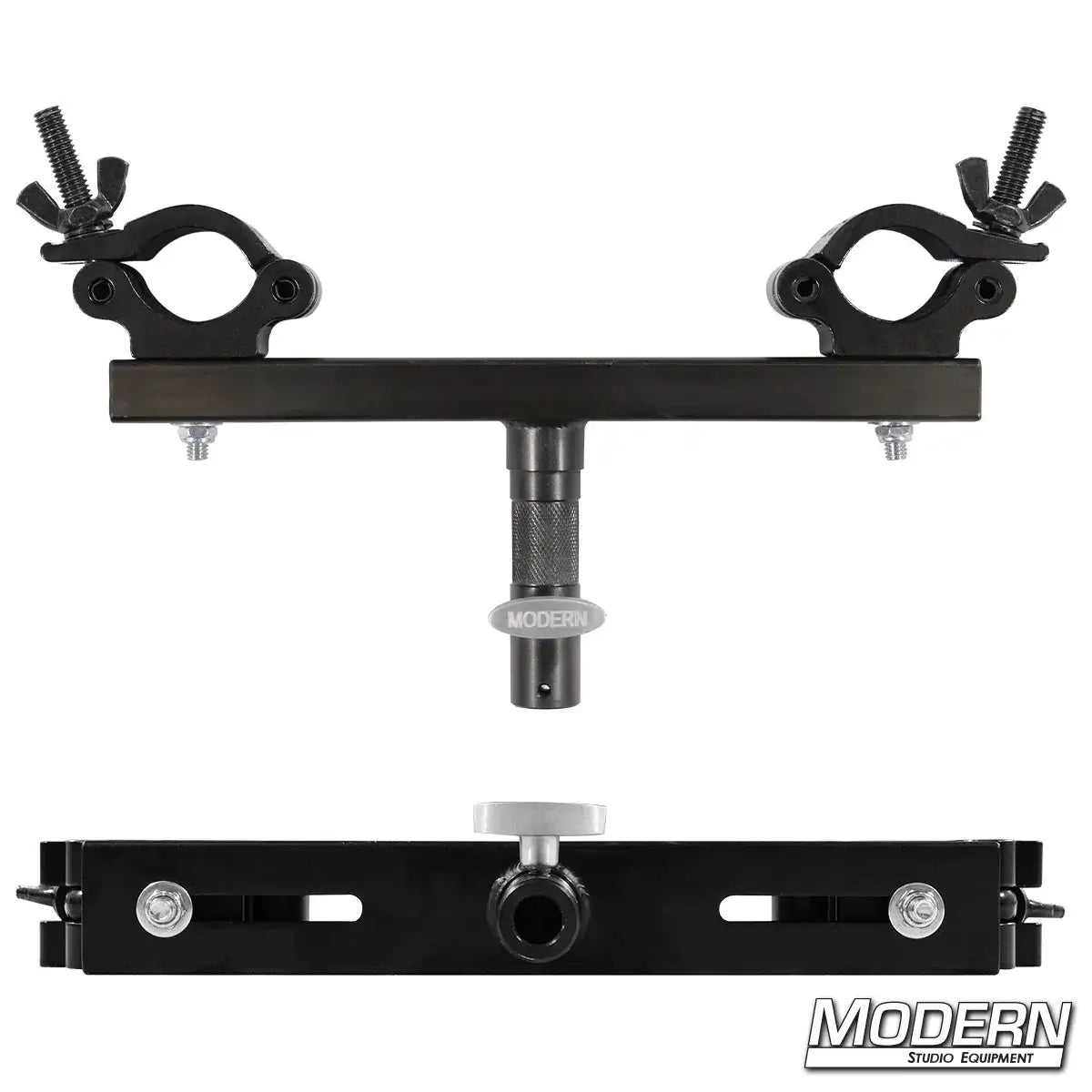 Modern Combo Truss Adapter with Jr. pin and baby receiver for film grip and rigging equipment