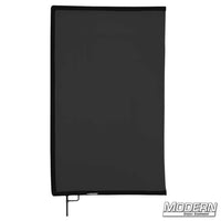 Black Artificial Silk Scrim on 304 stainless frame for film grip and rigging applications.