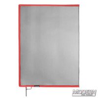 Black Double Scrim with 304 stainless steel frame for film grip rigging, reduces light by 1.2 stops without changing color temperature.