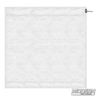 Silent 1/2 grid material for film grip rigging, designed for uncovered stainless wag flag frames by Modern Studio Equipment.