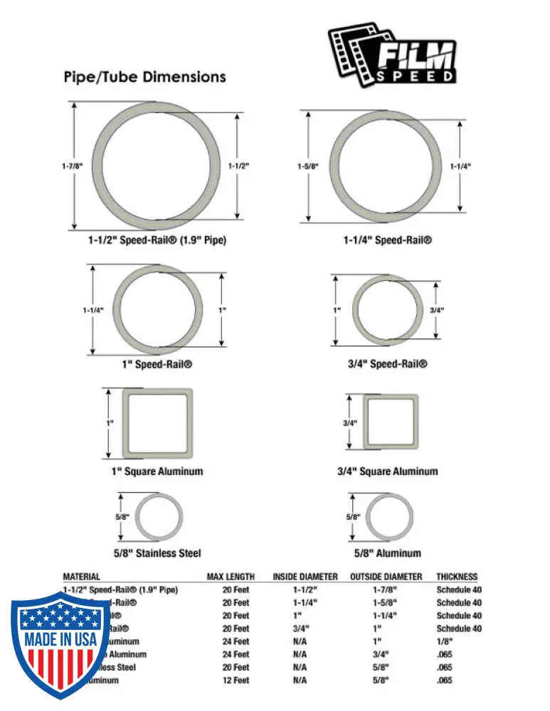 1-1/2’’ Speedrail® Aluminum Pipe Schedule 40