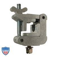 Sturdy 1-1/4" square half coupler for film grip and rigging applications, fits 1 1/4" and 2" tubing.