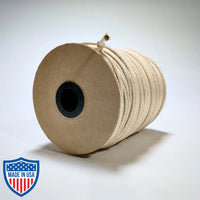 500-foot spool of 1/8-inch white sash cord, ideal for film grip, rigging, and backdrops with 15 lb working load limit and 90 lb breaking strength