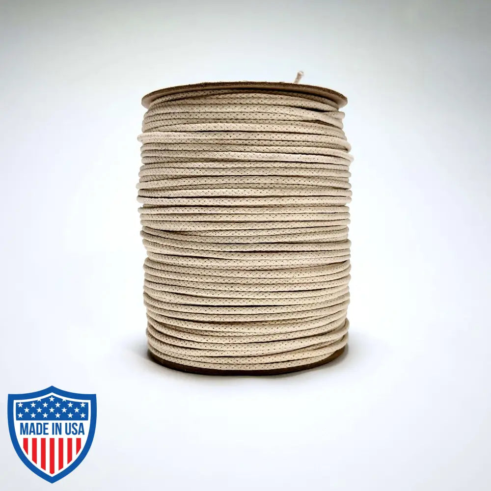 1/8-inch x 500' white sash cord (trick line) for film grip and rigging tasks with 15 lb working load limit and 90 lb minimum breaking strength