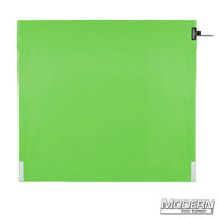 Digital Green Wag Flag for film grip and rigging on uncovered stainless wag flag frame.