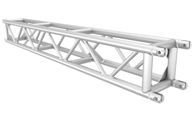 XSF 12" x 12" Aluminum Utility Truss with Aluminum Fork End Corner Block