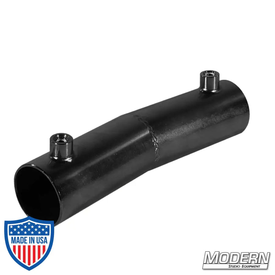 15-degree sleeve for 1-1/4-inch aluminum Speed-Rail® in black zinc finish with set screws, ideal for film grip and rigging applications.