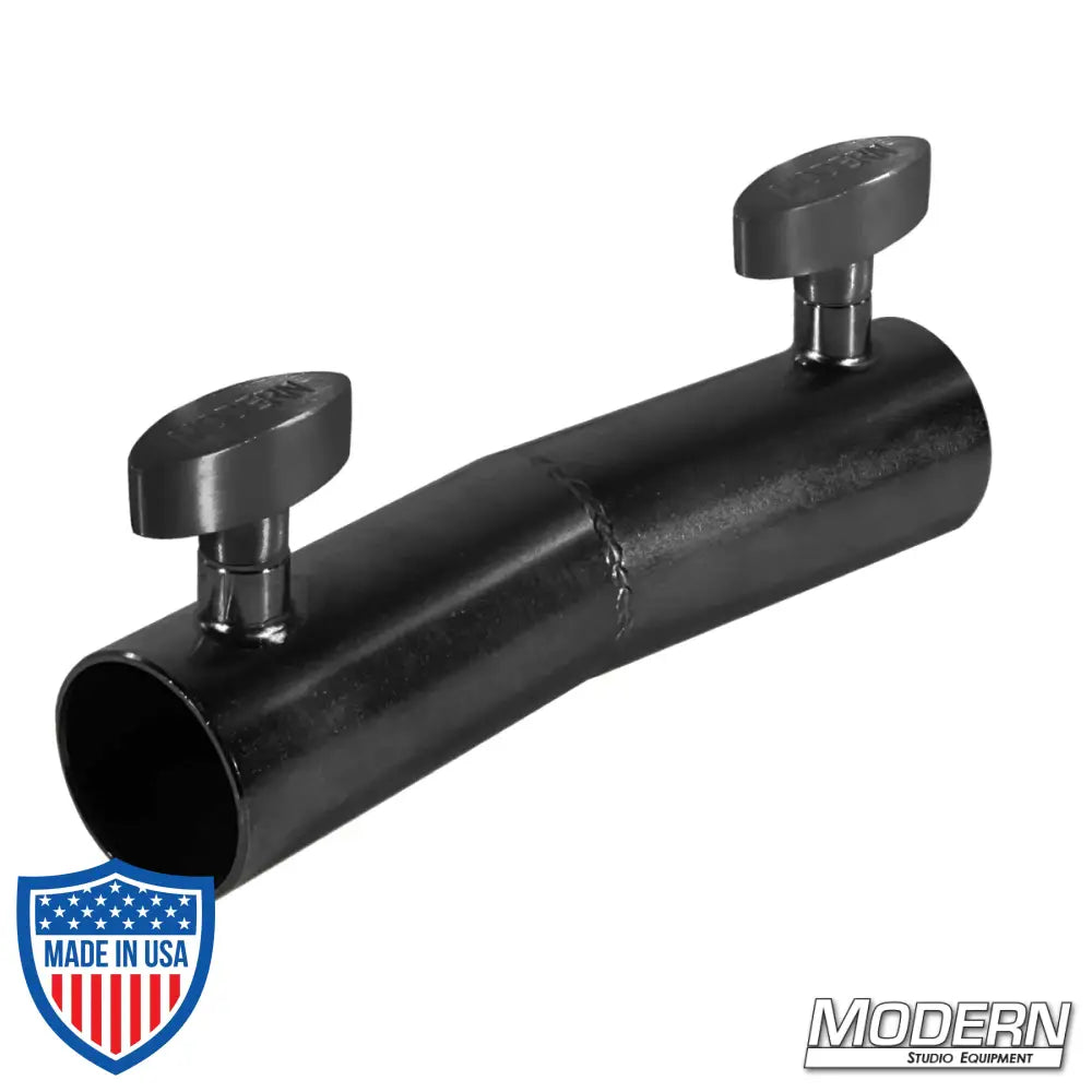 15° Sleeve for 1-1/4-inch, Black Zinc with T-Handles, used to join 1-1/4" Schedule 40 aluminum Speed-Rail® for film grip and rigging.