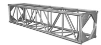 XSF 20.5'' Bolt Plate Utility Tower Truss in aluminum for film grip rigging, shown with 2-inch and 1-inch OD components and steel bolts