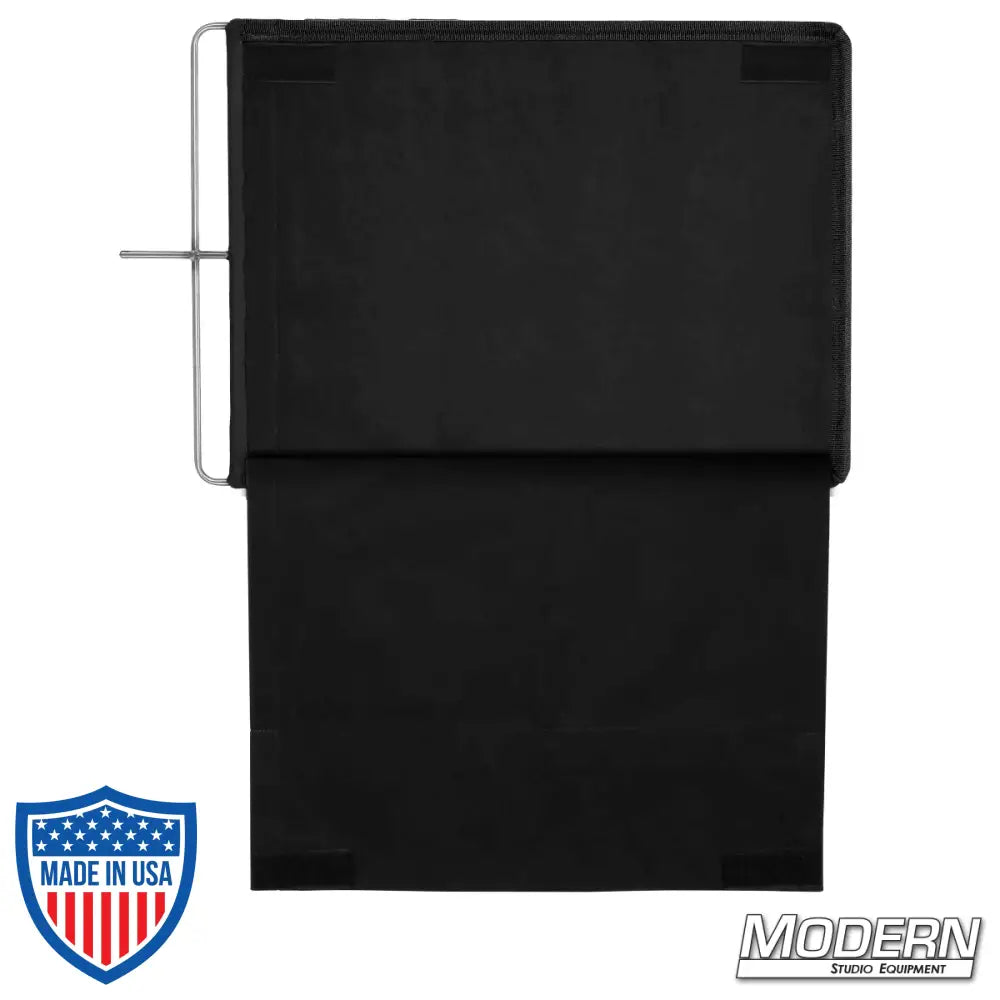 24-inch x 36-inch stainless steel frame covered with 16 oz. Commando cloth Floppy for film grip and rigging