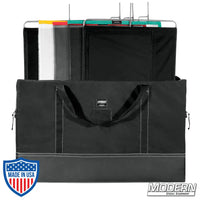 24"x36" On The Go Scrim Set for film rigging includes single, double, silk, solid, solid floppy, and flag bag in black.