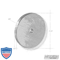 3-1/2-inch Aluminum Washer with 3/8-inch hole and 1/2-inch thickness for film grip and rigging