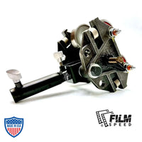 Heavy duty beam trolley for film grip and rigging, high-quality construction.