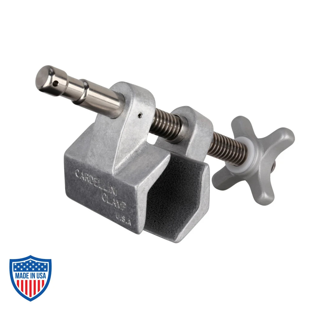 3 Inch Center Jaw Cardellini Clamp for film grip and rigging, dimensions 3 x 8.25 x 3.75 inches.