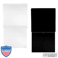 36x36 Ultrabounce® Floppy with white bounce and black negative fill sides for film grip rigging.