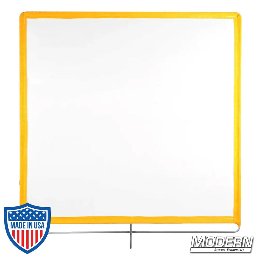 36-inch x 36-inch white artificial silk with stainless steel frame ideal for film grip and rigging, diffusing direct light sources