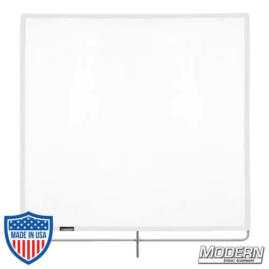 36-inch x 36-inch white China silk scrim with open end stainless steel frame for film grip and rigging by Modern Studio Equipment.