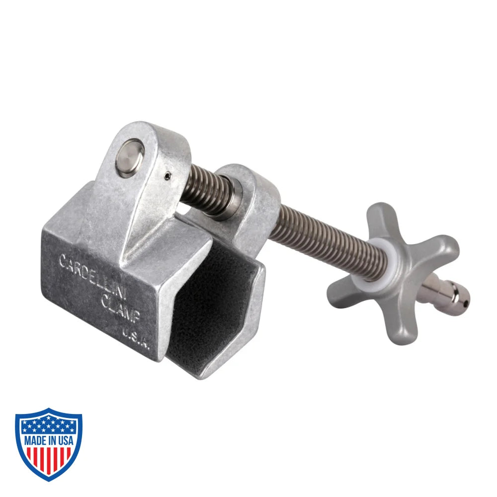 4 Inch End Jaw Cardellini Clamp (4E) for film grip and rigging, 3.00 in width, 9.00 in height, 3.75 in depth