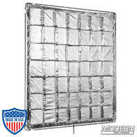 4' x 4' Slip on Shiny-Board Reflector - Silver with 6" x 6" reflector tiles for film grip and rigging use, frame not included