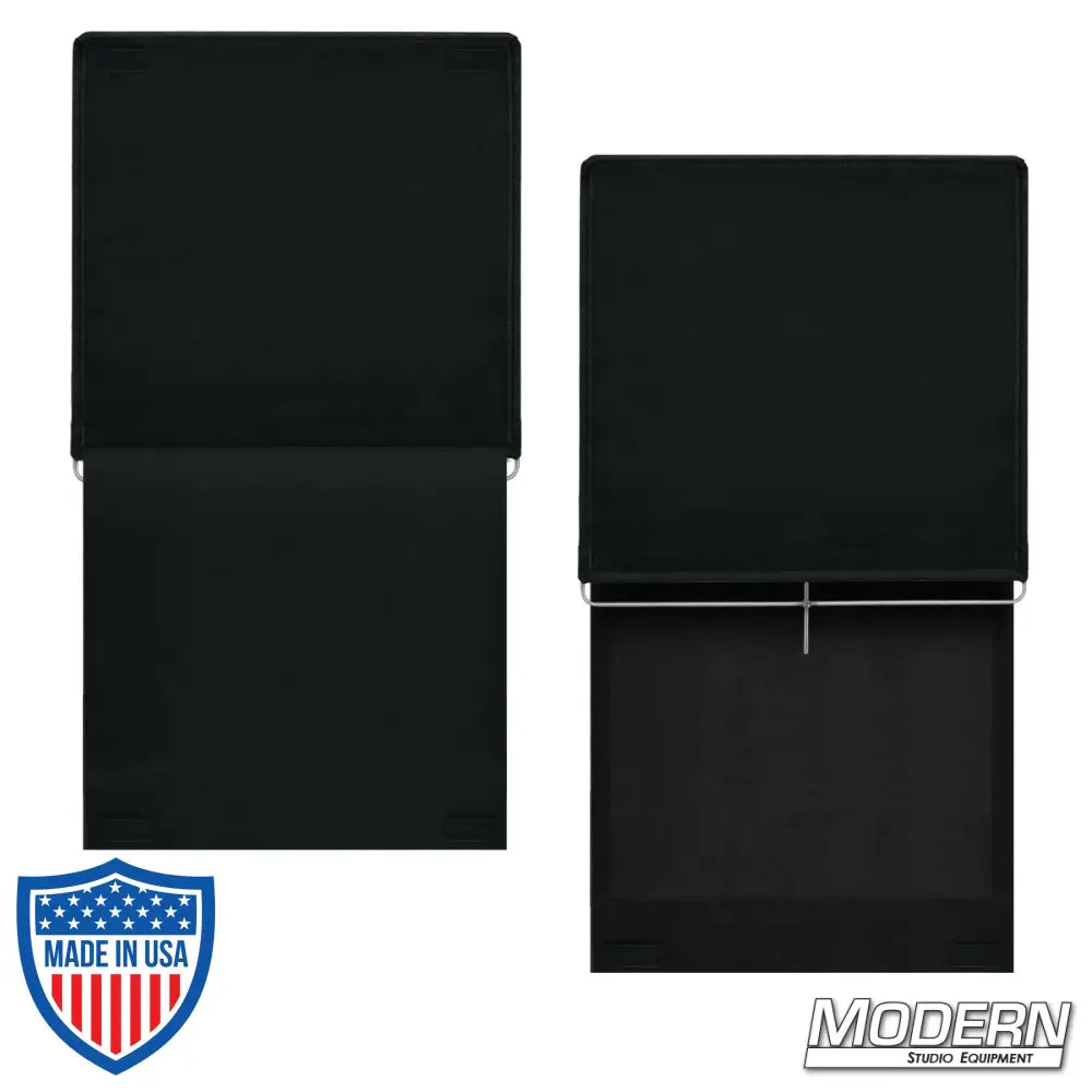 40-inch x 40-inch Black Ripstop Floppy with stainless steel frame, opens to 40 x 80 inches, ideal for film grip and rigging.