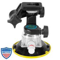 6-inch digital camera suction cup with Bogen head, featuring a vacuum cup design and adjustable arm for film grip and rigging.