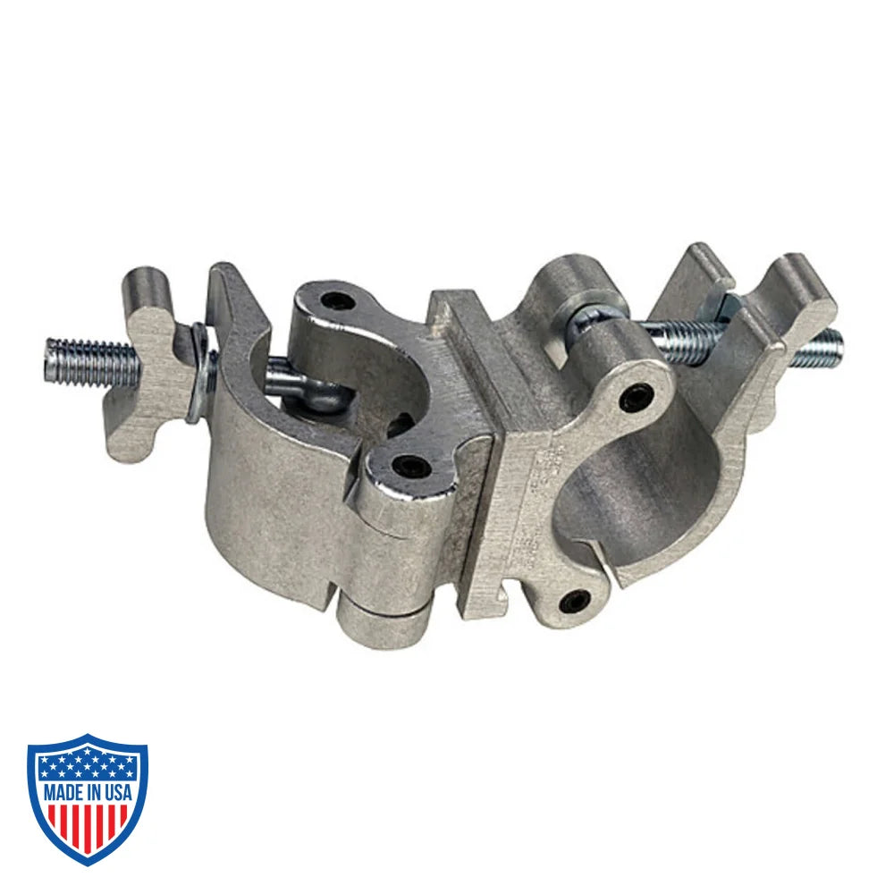 90-Degree Fixed Mega-Coupler XL for film grip and rigging solutions, featuring a solid plate to secure two couplers together.