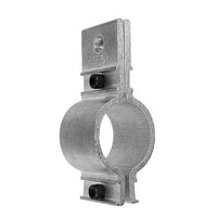 Mega-Batten Clamp for film grip rigging, designed to hang 1-1/2" pipe with tight compression fit, fastened with socket cap screws and hex driver.