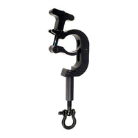 Barco Projector Clamp with T-Handle for film grip rigging, suitable for 1.5" to 2" OD tubes, safe vertical load 450 pounds.