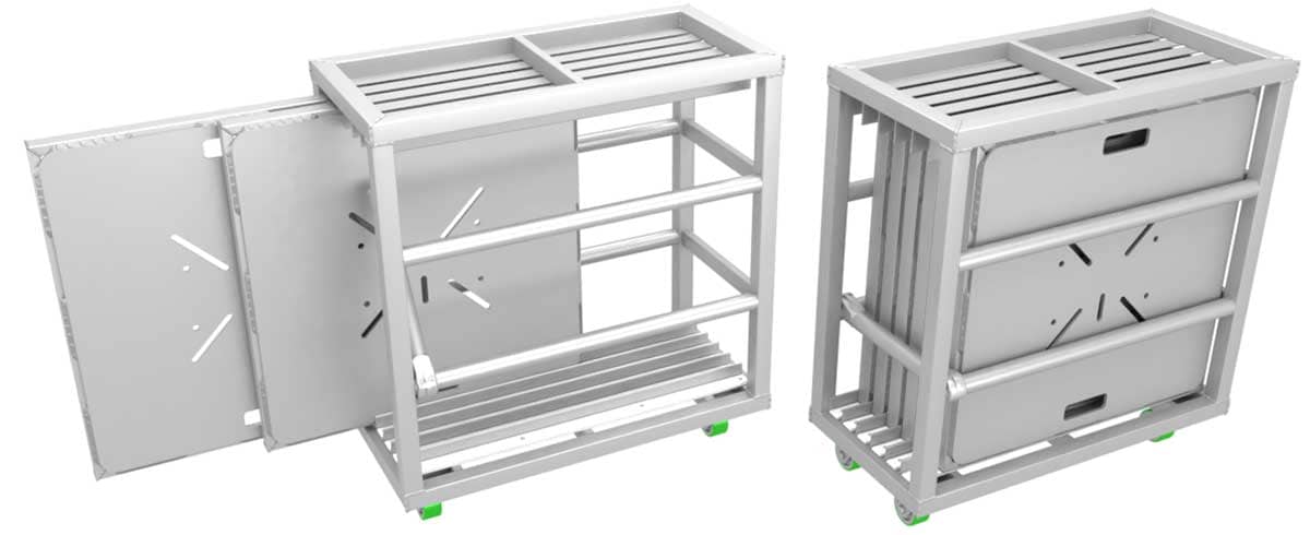 XSF Universal Baseplates for film grip rigging displaying two configurations showing stable base support for temporary structures