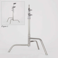 American 20-inch Century Stand (C-Stand) 2-Rise Spring Load Full Base for film grip and rigging, no head & arm included.