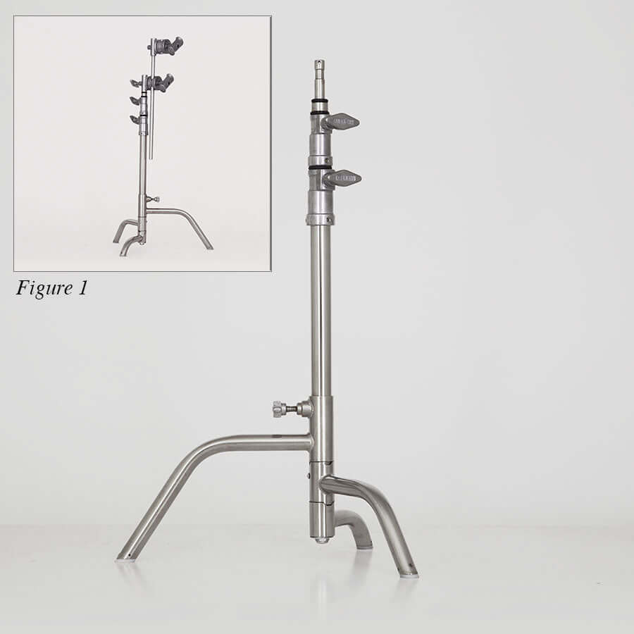 American 20-inch Century Stand (C-Stand) 2-Rise Spring Load Stair Leg - Mini Base