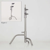 American 20-inch Century Stand Mini Base, 2-Rise Spring Load with Stair Leg for film grip and rigging.