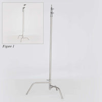 American 60-inch Century Stand (C-Stand) 2-Rise Removable Base for film grip and rigging, shown without head & arm on white background.