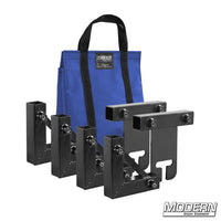 1" Square Stock Frame Kit for film grip and rigging with blue carrying bag