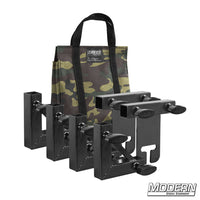 1" Square Stock Frame Kit for film grip rigging and square tube setup with camouflage carrying bag.