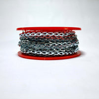 100-foot galvanized grip sash chain for film rigging tasks on red reel