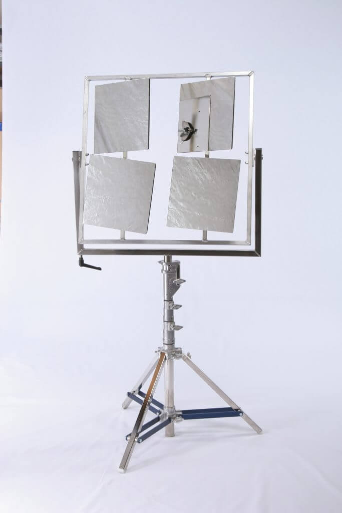 American 30-inch x 30-inch Xenon Mirror Assembly for film rigging and grip, with holders but without mirrors