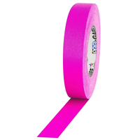 Pro Tapes® 1-inch Gaff Tape in high visibility pink for film grip, rigging, and bundling camera cables and equipment.